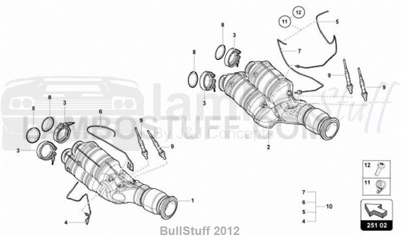 2019 Lamborghini AVENTADOR S ROADSTER USA CATALYTIC CONVERTER (251.02.00)